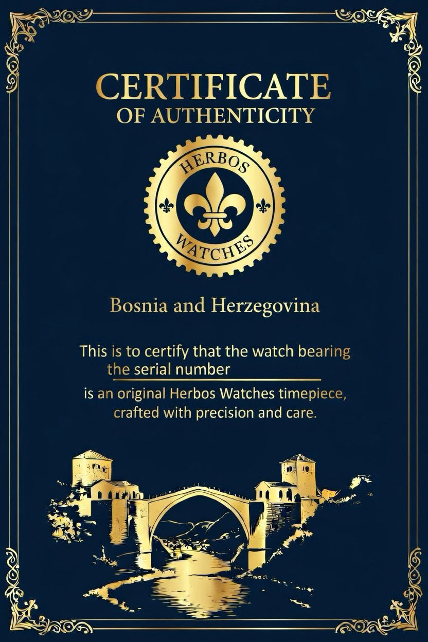 Herbos Watches · Certifikat autentičnosti
